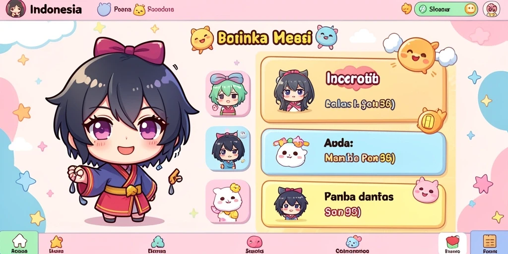 Screenshot menunjukkan tampilan antarmuka permainan yang menarik.