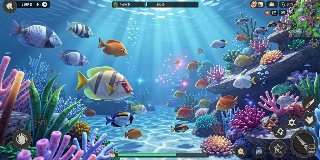 Tampilan awal permainan dengan karakter lucu.