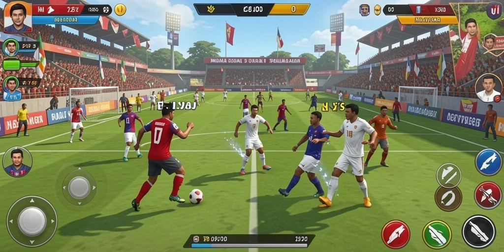 Screenshot pertama menampilkan antarmuka permainan yang menarik.